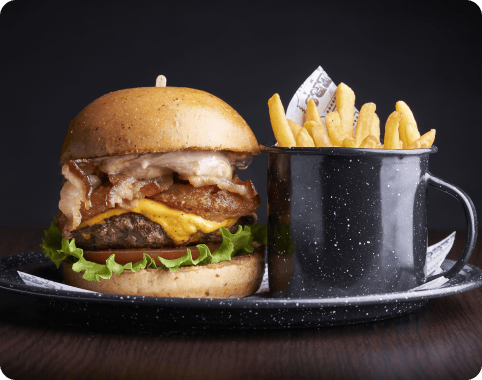 Hamburguesa Onion Ring Burge - Menú Fosters Panamá